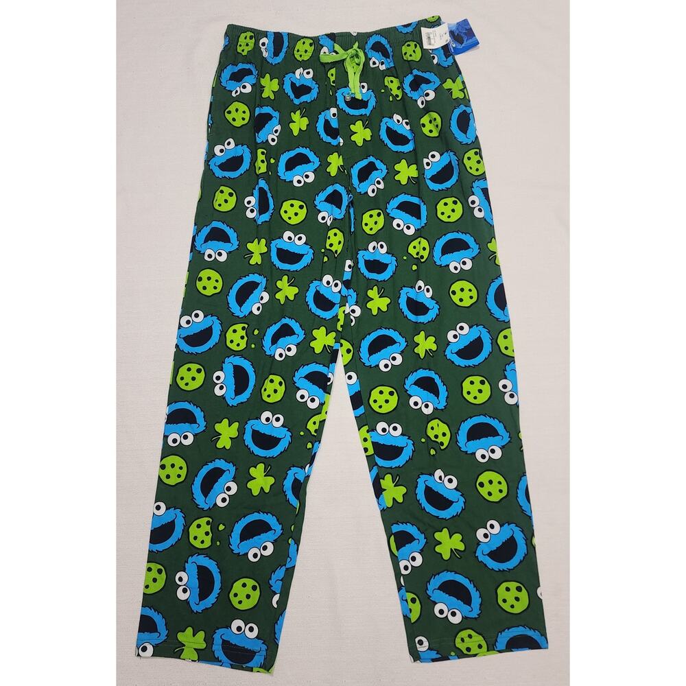 Sesame street cookie monster pajamas women's Large